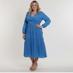 Steve Madden Vibrant Blue Long Sleeve Dress